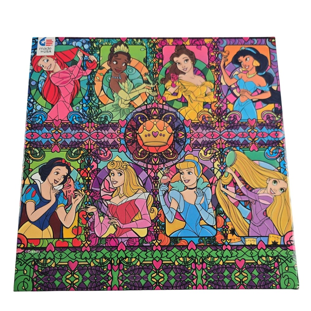 Ceaco Disney Princess Jigsaw Puzzle 1000pc Stained Glass Art 3377-10